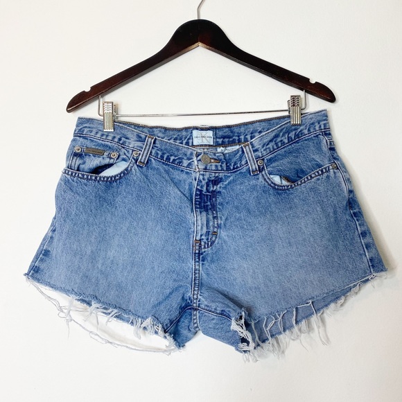 Calvin Klein Jeans Pants - Vintage Calvin Klein CK Upcycled Denim Shorts Size 12
